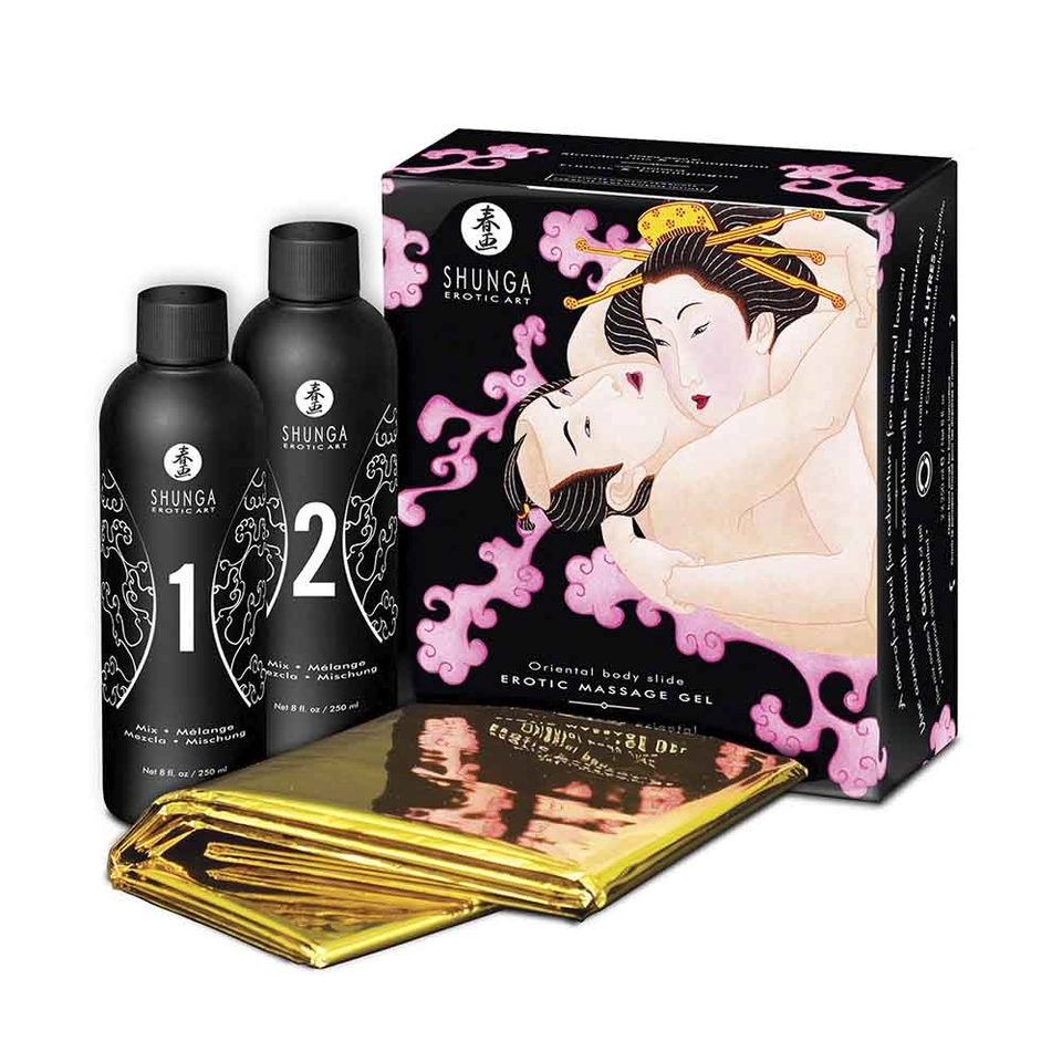 Shunga Oriental Body Slide Sparkling Strawberry Wine Gel da Massaggio