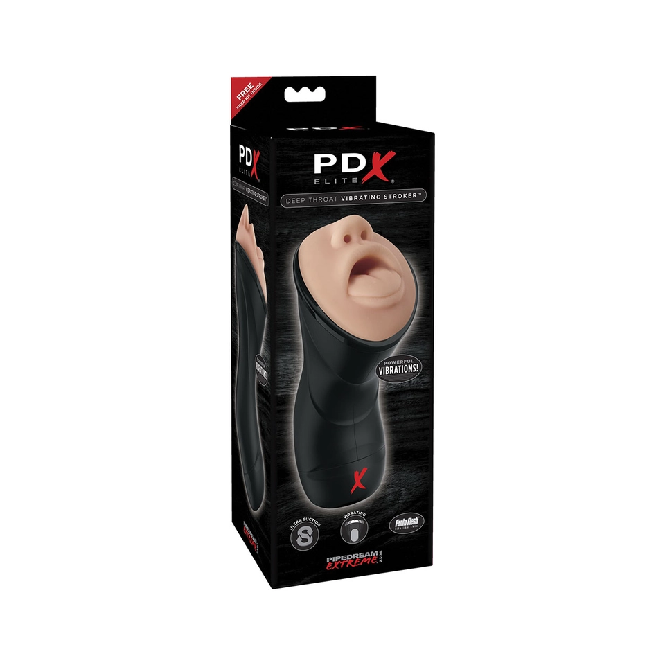 Pdx Elite Deep Throat Vibrating Stroker - Masturbator with Suction 2
