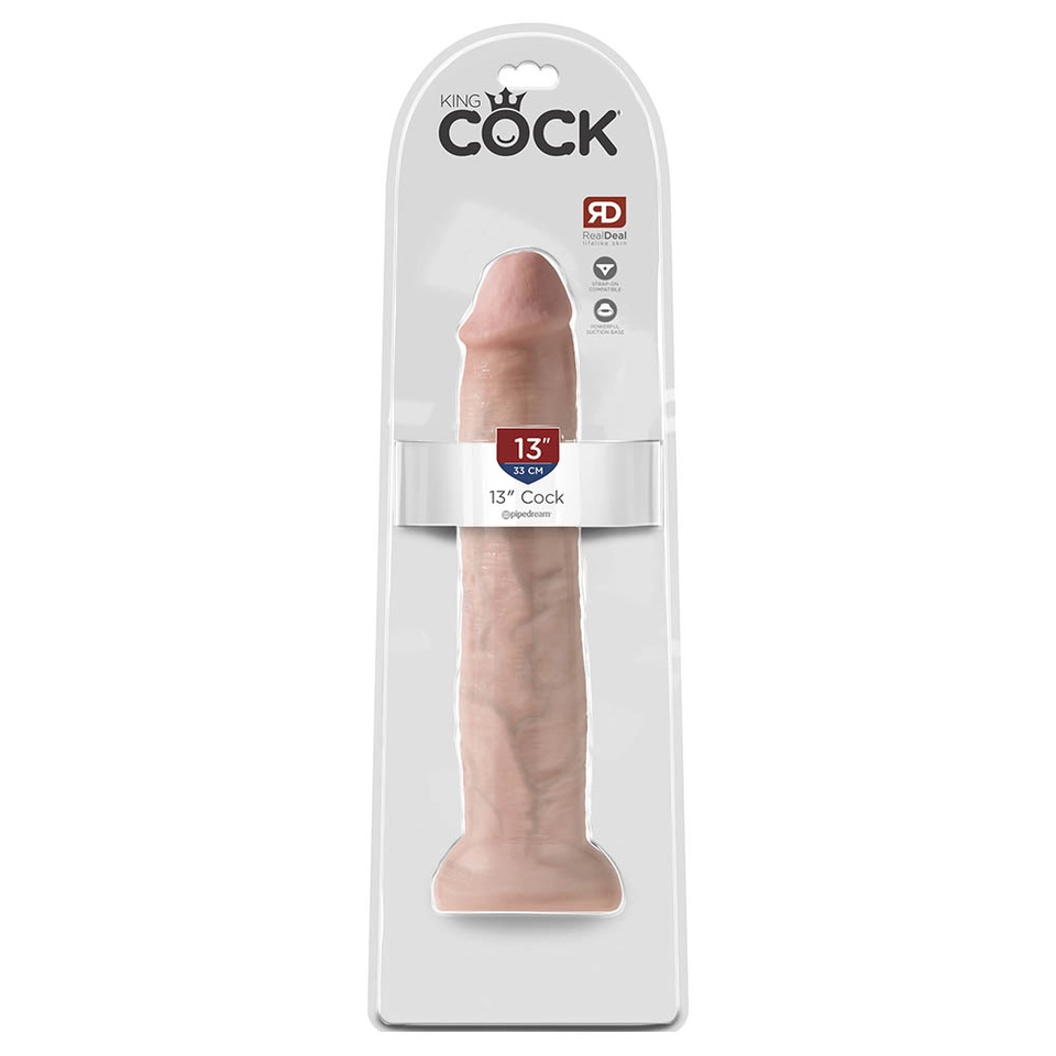 King Cock 13" - 33 cm Piel Clara Consolador Realístico Caja