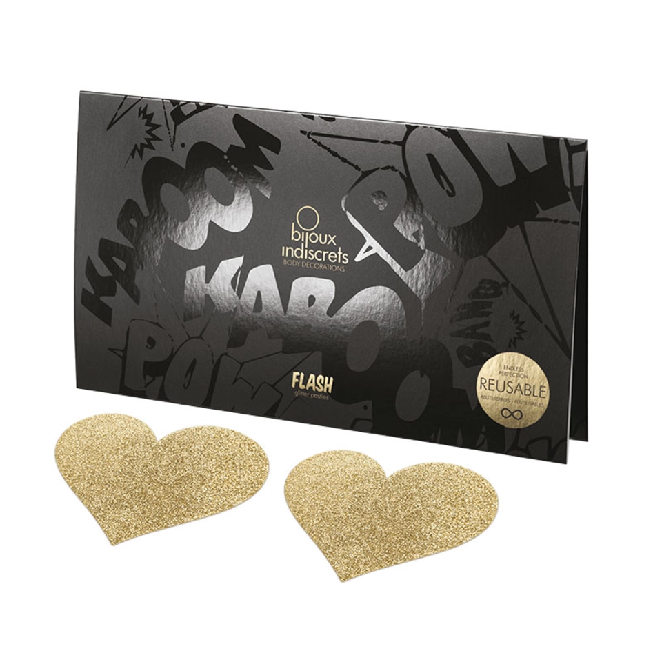 Bijoux Indiscrets Flash Cuore Oro Copricapezzoli