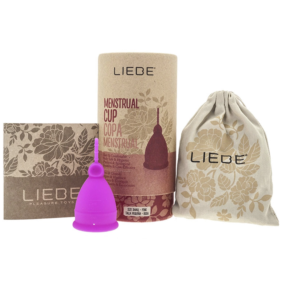 Menstruationstasse Liebe (Pink und Größe S)